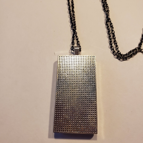 Handcrafted Pink Skull with Flowers Pendent - Picture 3 of 3